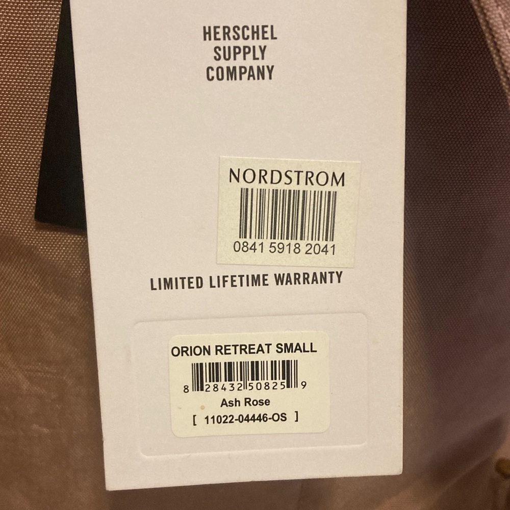 NWT Herschel Orión Retreat Small “Ash Rose” Backpack - Picture 5 of 7